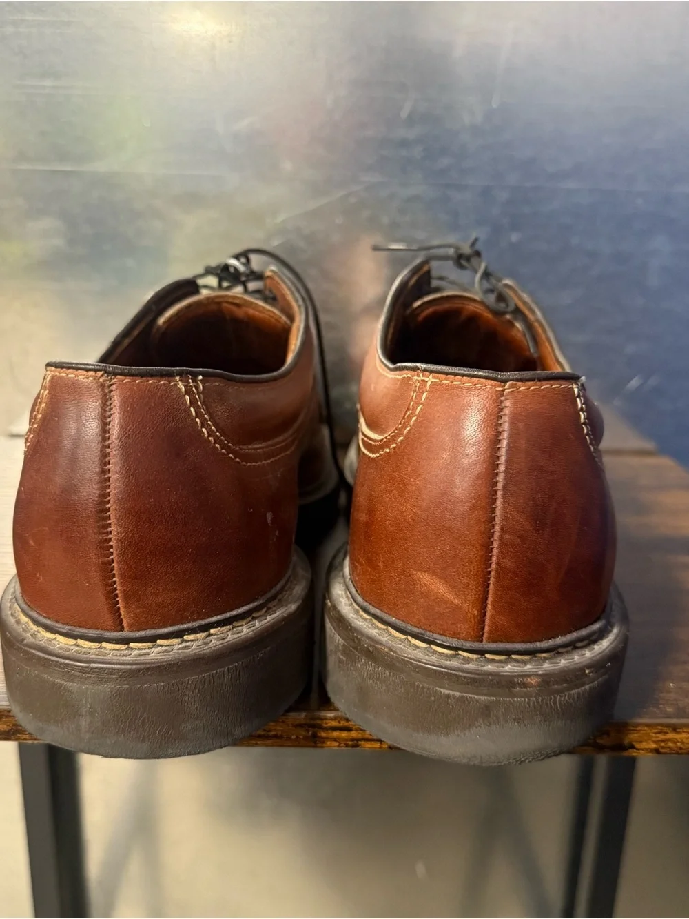 Allen Edmonds Wilbert Men's Dress Shoes Size 11.5B Brown Leather Oxford Lace USA